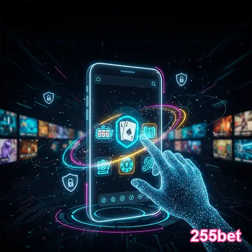 Imagem promocional do aplicativo 255bet, destaque para a plataforma de apostas online, pelo site 255bet.